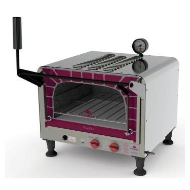 Imagem de Forno Refratário Mini Chef Progás a Gás Aço Inox PRP-400G STYLE