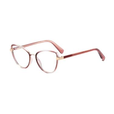 Imagem de Óculos de sol gatinho da moda para mulheres, armação cinza rosa anti-luz azul, feminino (2)