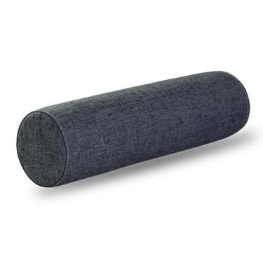 Imagem de Almofada cilíndrica de espuma viscoelástica – Almofada cervical ergonômica para suporte de pescoço/pernas/costas, reforço decorativo para sofá/cama de casa, almofadas de espuma viscoelástica de rolo