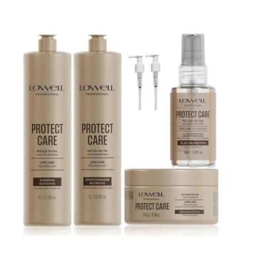 Imagem de 4631LW-Kit Protect Care LOWEL  Shamp1l+cond1L+masc240ml+óleo nut30ml -