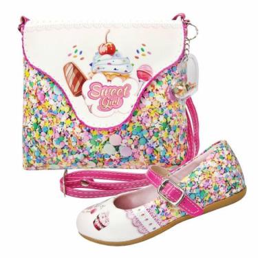 Imagem de Kit Infantil Feminino Sapatilha e Bolsa Docinhos, Magicc Kids, 24