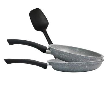 Imagem de Conjunto 2 Unidades De Frigideira Indução Antiaderente Com 1 Espátula 