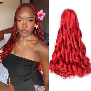 Imagem de Braiding Hair Vitorish Red, pré-esticado, 16 polegadas, 75 g, 8 pacote