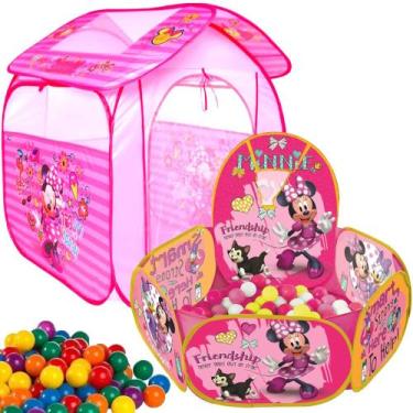 Imagem de Barraca Toca Com Bolinhas Infantil Casa Toquinha Criança Menina Minnie