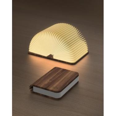 Imagem de Lâmpada de livro ZBOLE Wooden LED de 4,7 polegadas com iluminação ambi