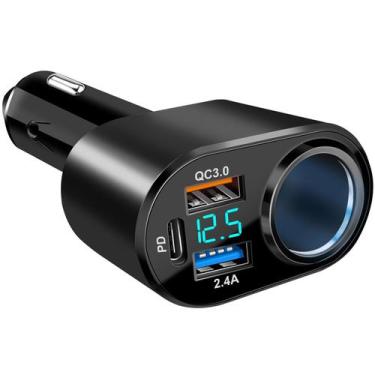 Imagem de Carregador de carro Etre Jeune USB C 90W PD QC 3.0 Carregamento rápido