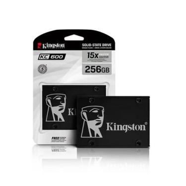 Imagem de SSD Kingston KC600 256GB 2.5 SATA 3 Leitura 550MBs e Gravação 500MBs