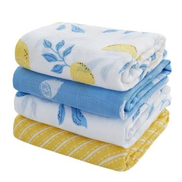 Imagem de Cobertor de bebê Viviland Muslin Swaddle 120x120 cm, pacote com 4