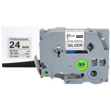 Imagem de Fita Strong Compatível Brother Tz Tze S951 Prata 24Mm