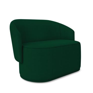 Imagem de Sofá 2 Lugares Namoradeira Orgânica para Sala Malu Bouclê Verde M11 - D'Rossi