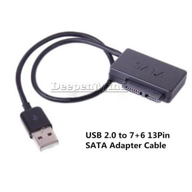 Imagem de Adaptador Drive Dvd Cd Mini Sata Slimline Para Usb