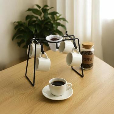 Imagem de Café Caipira: Cafeteira Bancada + Coador + Suportes - Bella Decor Bras
