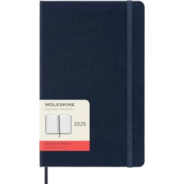 Imagem de Moleskine Classic 12 Month 2025 Daily Planner, Hard Cover, Large (5" x 8.25"), Sapphire Blue, 400 pages