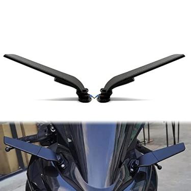 Imagem de Arashi Espelhos laterais de asa de motocicleta, espelho retrovisor giratório duplo, sinal de seta integrado para Ninja 250 250R 250SL 300 400 500R ZX6R ZZR600 650 Z800 Z1000 ZX10R ZX14R RC8 RC390 1190