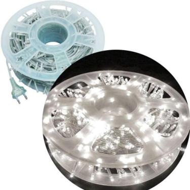 Imagem de Pisca Varal Cordão Natal 300 Lâmpadas Leds Branco 50m 220v - Gici Deco