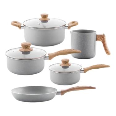 Imagem de Jogo de Panelas 5 Peças Ceramic Life Easy - Cinza