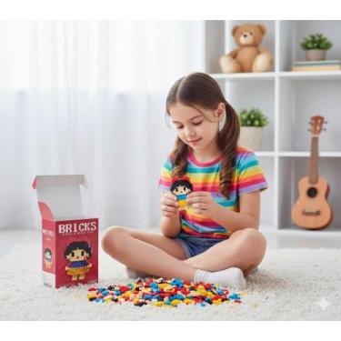 Imagem de Brinquedo infantil educativo bloco magico montagem bloquinhos tigre ga