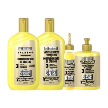 Imagem de Kit shamp. cond. creme s/ enxague tonico fortalecimento extraordinario