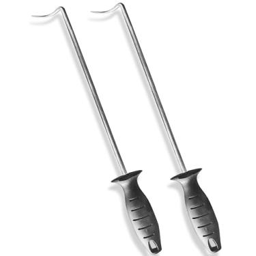 Imagem de Atigrado 17" Pigtail Food Flipper, Tamanho Único, Aço Inoxidável, Nadadeiras Para Carne (Conjunto De 2)