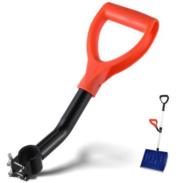 Imagem de Alça de pá de neve ajustável, acessório de extensão ergonômica reduz a dobra, aderência durável com aderência de silicone antiderrapante para remoção de neve no inverno, comedor de ervas daninhas