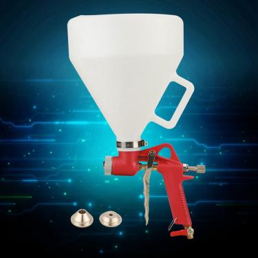 Imagem de Textura da Parede do Teto Pistola de Pulverização de Ar Drywall Render Gesso Pintura Resistente Bicos de Vários Tamanhos Alça de Copo Alumínio Fácil Controle Atualização de