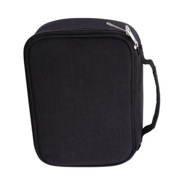 Imagem de Estojo de Tecido para Lápis, Bolsa para Caneta Com Zíper de 72 Compartimentos, Compartimentos Elásticos, Alça, para Crianças, Estudantes, Artistas (Preto)