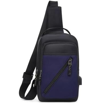 Imagem de Bolsa Transversal, ImpermeáVel, PráTica Bolsa De Ombro(RC2-Azul)