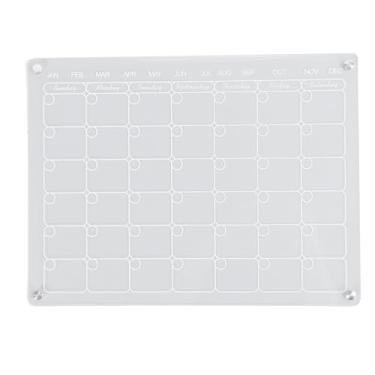 Imagem de Calendário de memorando magnético, reutilizável, apagável, planejador diário, calendário magnético acrílico para geladeira, cozinha, escritório, organização doméstica, 15,7 x 11,8