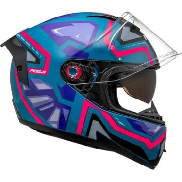 Imagem de Capacete Peels Icon Pro Rush Turquesa Pink Rosa Óculos Solar TAMANHO 60