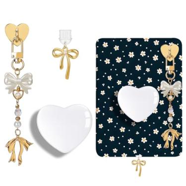 Imagem de AIERSA Lindo conjunto de pingentes para Kindle, incluindo plugue antipoeira tipo C/USB C, suporte de coração, chaveiros com gancho para acessórios Kindle, compatível com Kindle Paperwhite 11ª 12ª