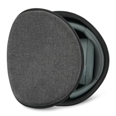 Imagem de Geekria Estojo Shield compatível com fones de ouvido Sony WH-XB910N, Marshall MONITOR III ANC e Logitech H800, protetora de substituição com armazenamento de cabos (cinza escuro)