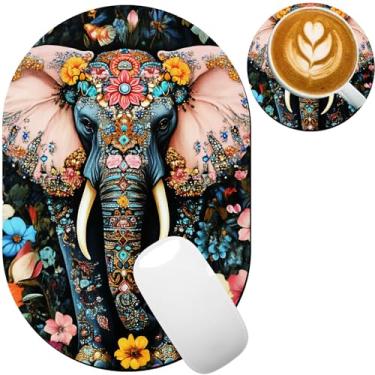 Imagem de TOEMZTFT Mouse pad pequeno, portátil, fundo de borracha antiderrapante à prova d'água, adequado para mouse sem fio, bandeja de teclado para laptop para homens e mulheres, viagem de escritório 18 x 27