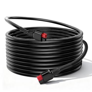 Imagem de Cabo de extensão solar de 20 m, cabo de extensão de conectores solares de 14 AWG para conector Powerpole de 30 A compatível com painel solar de gerador solar de estação de energia portátil