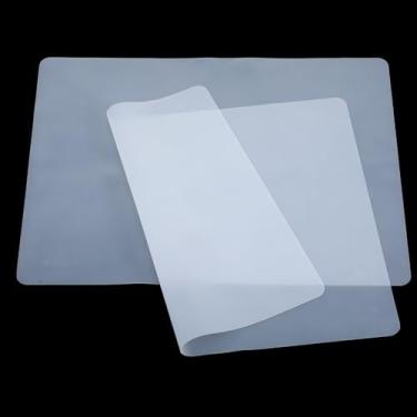 Imagem de 2 tapetes de mesa de silicone para bancada, 29 x 38 cm, pequenos tapetes de silicone para artesanato, pintura, arte, tapete de mesa, tapete de artesanato para proteger mesa de argila para esculpir