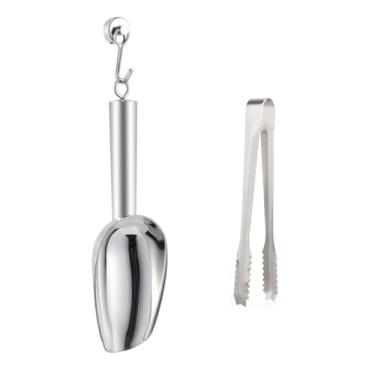 Imagem de New valley warbler Colher para máquina de gelo com suporte de gancho magnético, colher de gelo de cozinha para geladeira, multiuso para alimentos para animais de estimação, farinha, grãos, doces (aço