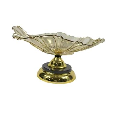 Imagem de ＫＬＫＣＭＳ Prato de frutas de pedestal com base, bandeja de serviço decorativa multiuso, prato de exibição de sobremesas para mesa de cozinha, peça central para, 1 Prato