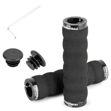 Imagem de Punhos de espuma para bicicleta - Punhos de guidão macios e confortáveis e antiderrapantes com design de trava de liga de alumínio para BMX, Mountain MTB, Beach Cruisers, Scooters