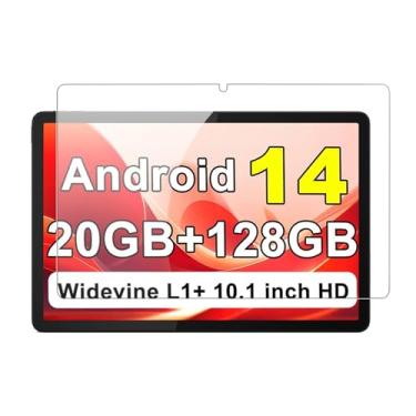 Imagem de KONXISA Pacote com 1 protetor de tela para tablet UJJ U6 de 10,1 polegadas, protetor de tela para tablet de vidro temperado, 9 durezas, película protetora transparente HD antiarranhões e sem bolhas