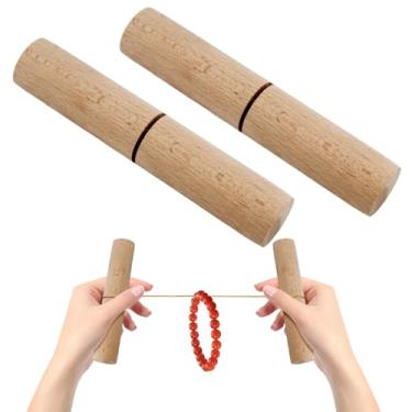 Imagem de PLKDJDM Ferramenta de aperto de nó para contas de silicone, ferramenta de nó de contas para fazer joias, passador de madeira, corrente de nó para vara de armário/vara de pescar/artesanato/jardinagem