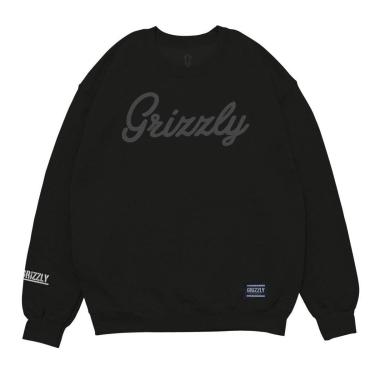 Imagem de Moletom Grizzly Script Logo Crew Neck GG BLACK UNICA-Masculino
