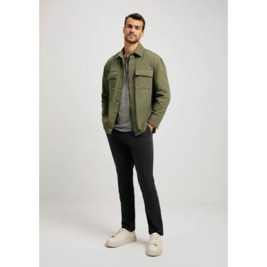 Imagem de Calça Básica Masculina Chino Slim Em Sarja Com Elastano - Hering, 048,