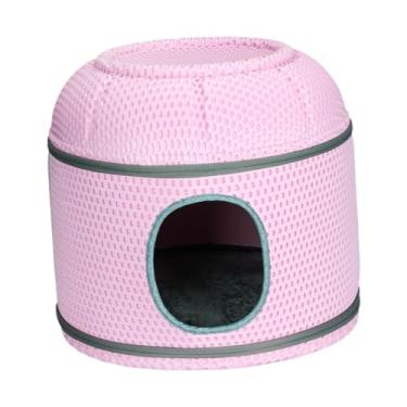 Imagem de Ioensy Cama de gato para gatos internos, casa de gato, condomínio, eva, dobrável, esconderijo, de gato, caverna para gatos, descanso de gatinho, Rosa