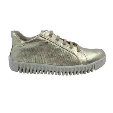 Imagem de Tênis Pegada Feminino Casual Calce Fácil Dourado 210518 - Ouro 38-Feminino