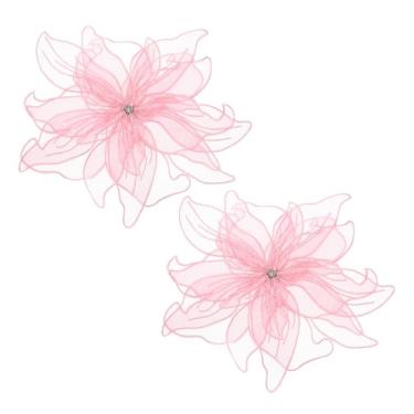 Imagem de PATIKIL 2 peças Broche de flor de tecido de cetim grande de 22 cm para mulheres broches florais elegantes de organza para casamento, dança, festa, roupas, vestido, chapéu, acessórios, rosa
