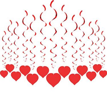 Imagem de Tatuo – 24 conjuntos de espirais para pendurar no coração para dia dos namorados, decoração para pendurar no dia dos namorados, decoração para festa de casamento