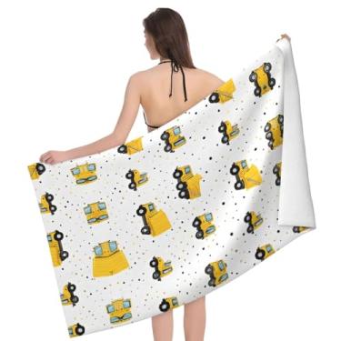 Imagem de ZERAOKE Toalha de praia com estampa de trator agricultura grande 81 x 132 cm, secagem rápida, toalha de banho e piscina à prova de areia para adultos, nadadores, presentes