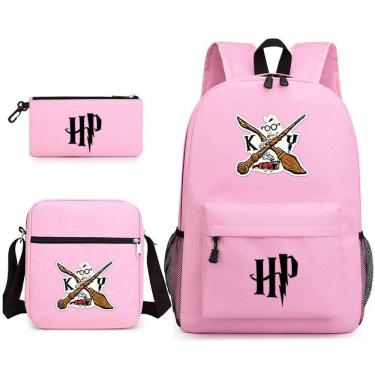 Imagem de Conjunto de mochilas com estampa de coruja, bolsa escolar Potter para crianças