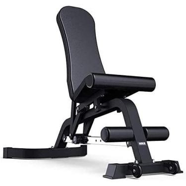 Imagem de LMJYU Banco de peso ajustável para treinamento em casa academia levantamento de peso, banco de peso ajustável, banco de halteres profissional comercial banco de halteres equipamento de fitness