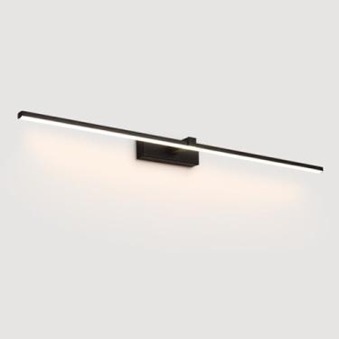 Imagem de Luminárias de banheiro com fio, estilo minimalista moderno, para espelho, luz quente de 3000K, confortáveis para os olhos, arandelas para quarto, barra de luz LED em acrílico para quadros (p