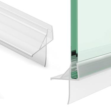 Imagem de KPUY Vedação inferior de porta de chuveiro sem moldura de 91 cm, varredura para vidro de 1/4 polegada para bloquear vazamentos de água, 2 peças